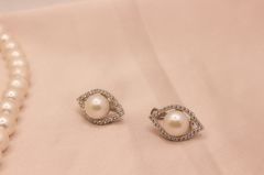 Gümüş Gerçek İnci Kolye Bileklik Küpe Set Classic Serisi 251