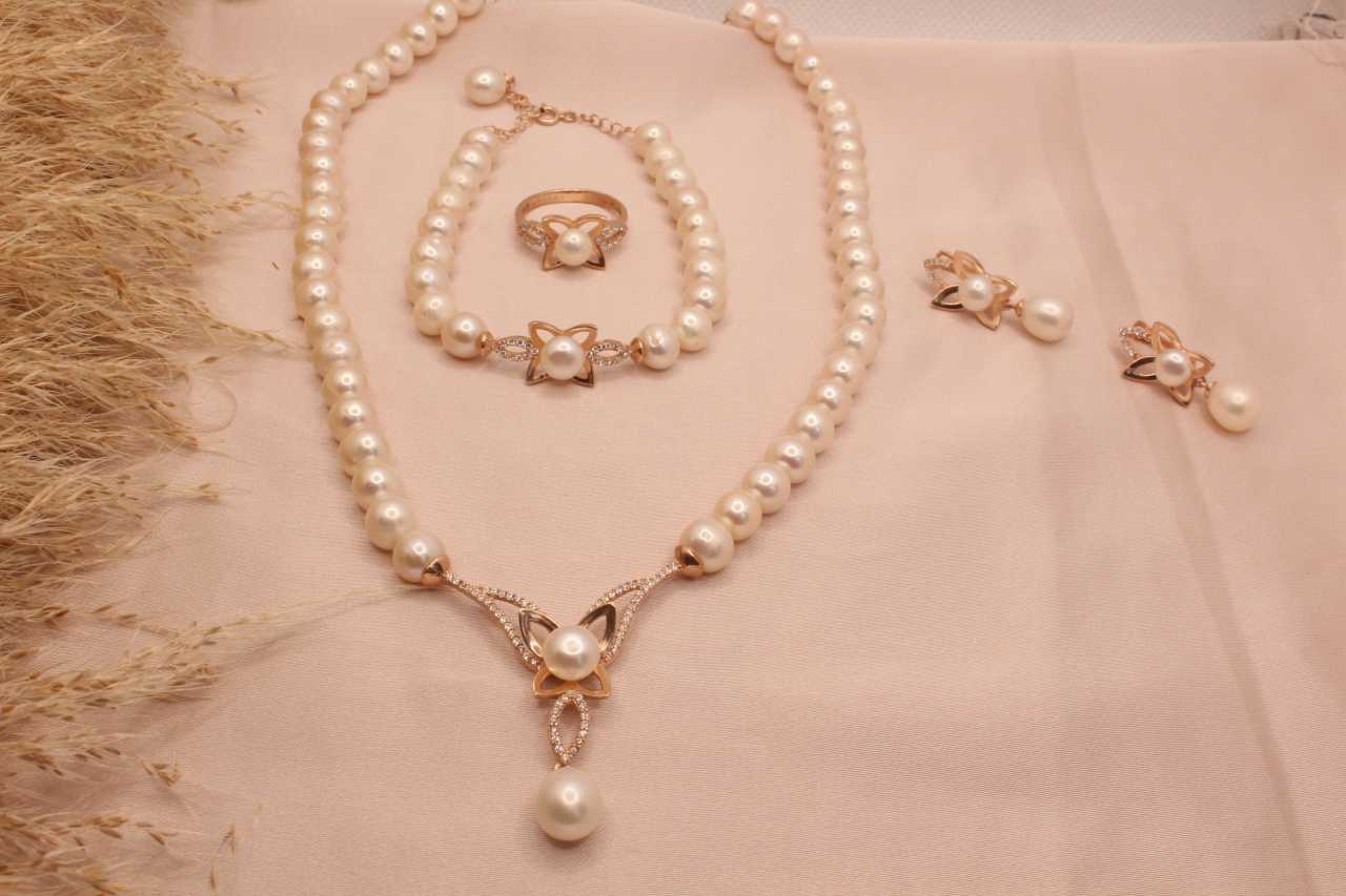 2637 Rose Kolye Bileklik Küpe Yüzük Set Classic Serisi