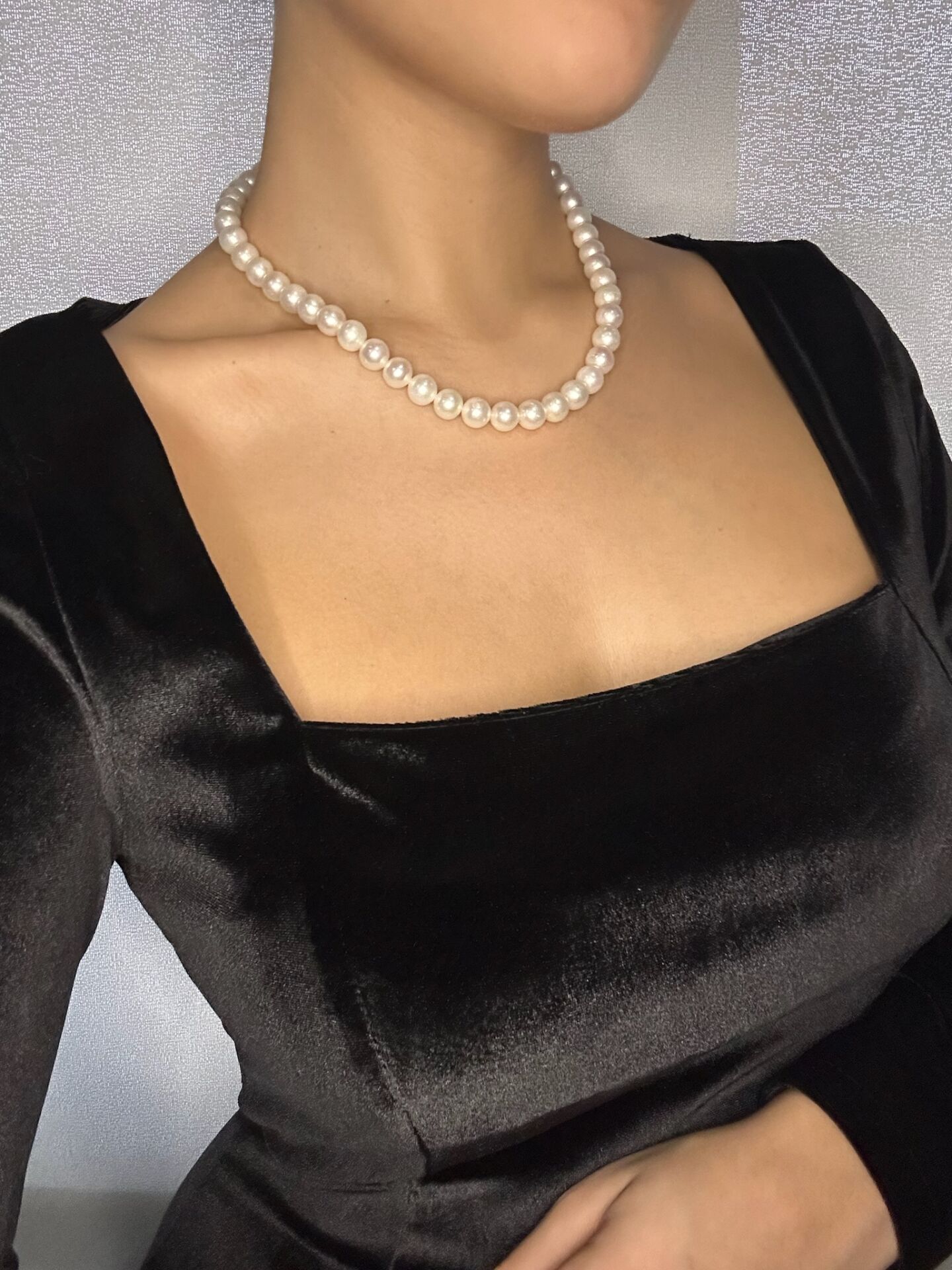 Beyaz Renk Gerçek Inci Kolye Aaa Kalite Classic Serisi 304